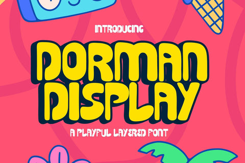 Dorman Display - A Shadowed Display Font Font Mozzatype 