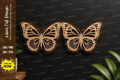 Double Butterfly Art laser cut svg File SVG Regulrcrative 