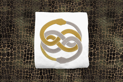 Double Snake Ouroboros Round Celtic Knot Embroidery Embroidery/Applique DESIGNS Risa Rocks It 