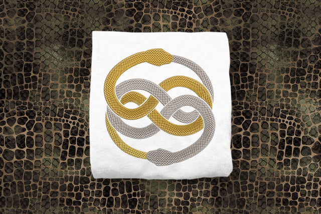 Double Snake Ouroboros Round Celtic Knot Embroidery Embroidery/Applique DESIGNS Risa Rocks It 