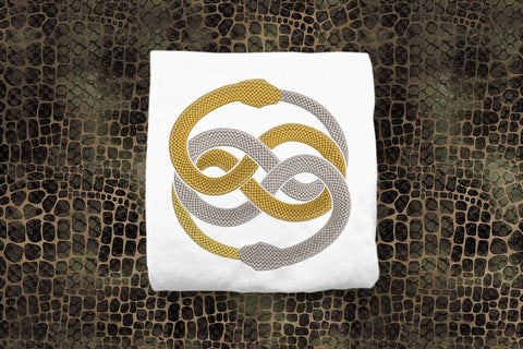 Double Snake Ouroboros Round Celtic Knot Embroidery Embroidery/Applique DESIGNS Risa Rocks It 