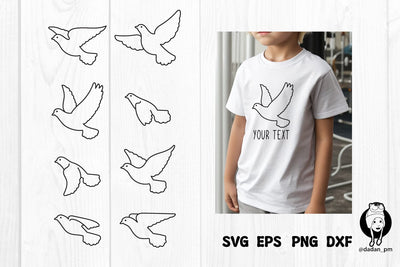 Dove fly svg, pigeon bird svg SVG dadan_pm 