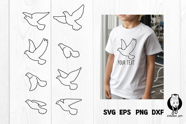 Dove fly svg, pigeon bird svg SVG dadan_pm 