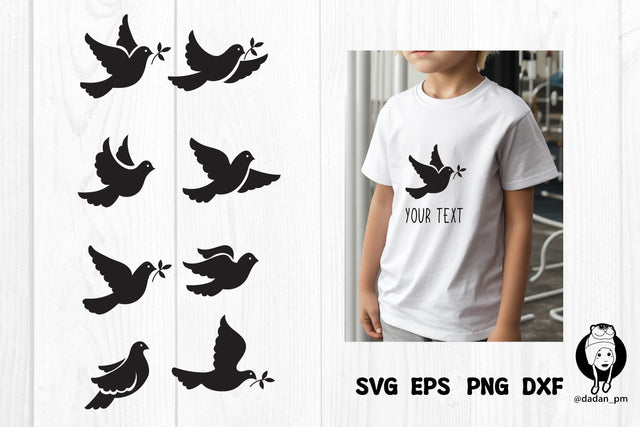 Dove fly svg, pigeon bird svg SVG dadan_pm 
