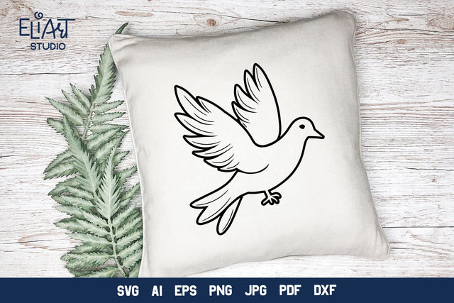 Dove SVG Design, Pigeon PNG Illustration. SVG Elinorka 