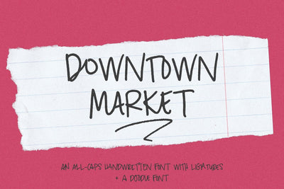 Downtown Market Handwriting Font Font Beck McCormick 