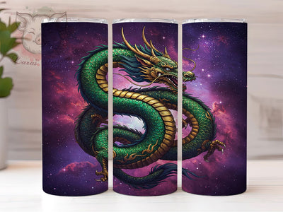 Dragon Asian Art 20oz Fantasy Tumbler, Dragon Tumbler, Asian Art Design, 20oz Sublimation Wrap, Fantasy Drinkware, Unique Tumblers, Mystical Creatures, Gift for Dragon Lovers Sublimation Lara' s Designs 