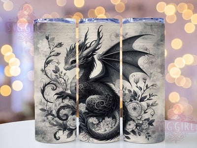 Dragon Book Lover Fantasy Tumbler, Romantasy Reader Sublimation Design, Fantasy Dragon Art, 20oz Book Lover Tumbler, Whimsical Dragon Mug, Magical Reading Cup, Enchanted Dragon Wrap Sublimation SvggirlplusArt 