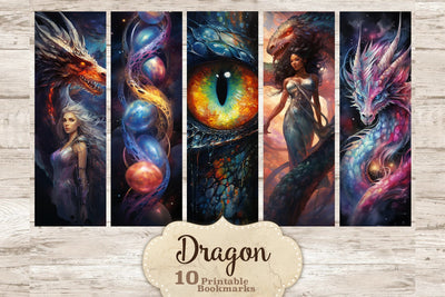 Dragon Bookmarks Printable | Magical Printable SVG GlamArtZhanna 