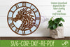 Dragon Clock Laser Cut File, Fantasy Dragon Wall Clock SVG - So Fontsy