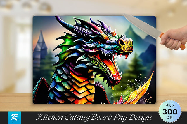 Dragon Cutting Board Sublimation Regulrcrative 