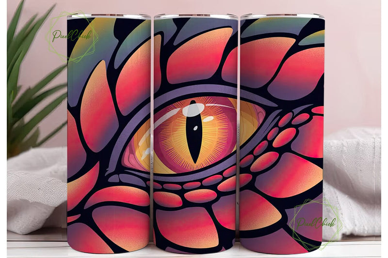 Dragon Eye 20oz Tumbler Wrap Sublimation PixelChick 
