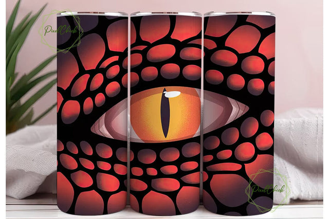 Dragon Eye 20oz Tumbler Wrap Sublimation PixelChick 