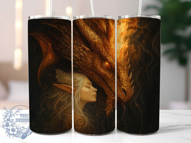 Dragon Fantasy Mythical Digital Art Tumbler, Fantasy Tumbler Design, 20oz Sublimation, Mythical Dragon Tumbler, Digital Dragon Art, Fantasy Tumbler PNG, Dragon Lover Gift Sublimation ToriDesigns 