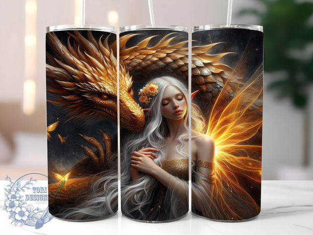 Dragon Fantasy Mythical Digital Art Tumbler, Fantasy Tumbler Design, 20oz Sublimation, Mythical Dragon Tumbler, Digital Dragon Art, Fantasy Tumbler PNG, Dragon Lover Gift Sublimation ToriDesigns 