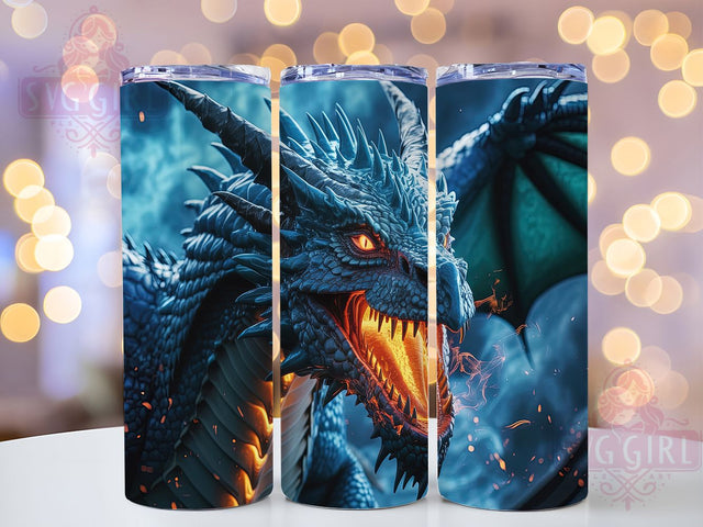 Dragon Fire Fantasy Beast Tumbler, Fantasy Beast Cup, Mythical Dragon Design, Fire Breather Present, Dragon Art Tumbler, Fantasy Lover Gift, Magical Dragon Cup Sublimation SvggirlplusArt 