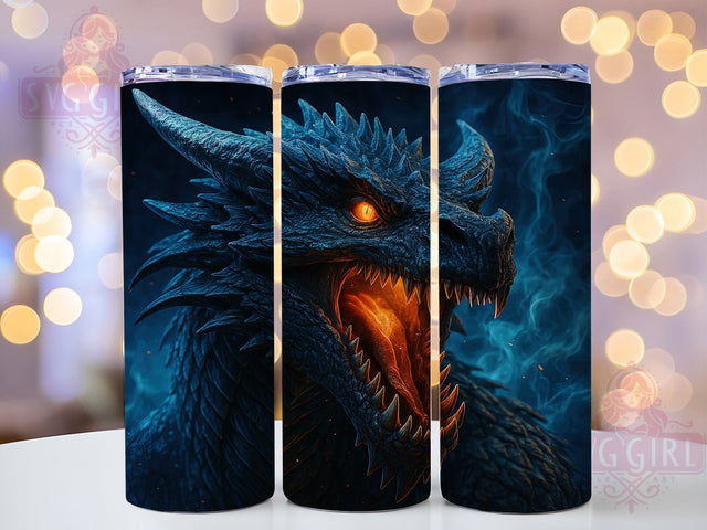 Dragon Fire Fantasy Beast Tumbler, Fantasy Beast Cup, Mythical Dragon Design, Fire Breather Present, Dragon Art Tumbler, Fantasy Lover Gift, Magical Dragon Cup Sublimation SvggirlplusArt 