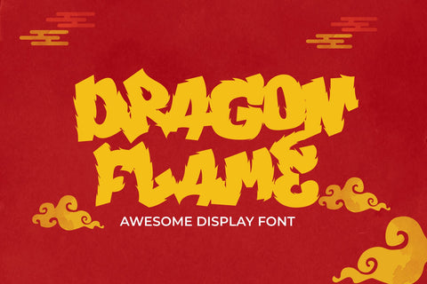 Dragon Flame - Gaming Display Font Font Mozzatype 