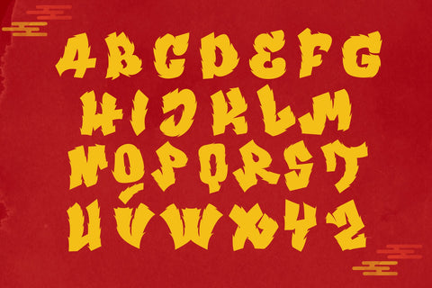 Dragon Flame - Gaming Display Font Font Mozzatype 