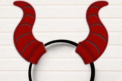 Dragon Horns ITH Headband Slider Applique Embroidery Embroidery/Applique DESIGNS Designed by Geeks 