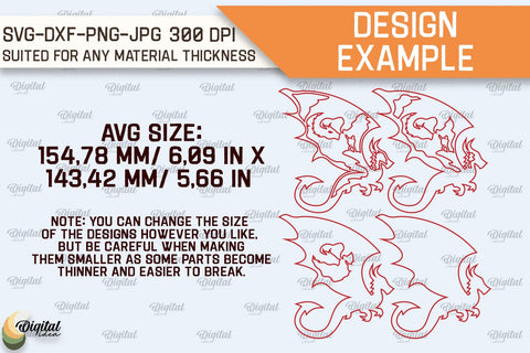 Dragon Layered Decor Laser Cut. Multilayer Dragon Decor SVG SVG Evgenyia Guschina 