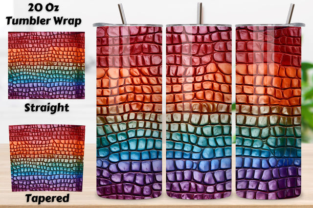 Dragon Leather Tumbler Wrap | 20 oz | Animal Print PNG, 3D Leather Tumbler Wrap, Sublimation Design, 20 oz Skinny Tumbler, Paper Leather tumbler sublimation designs download, colorful Sublimation FloridPrintables 