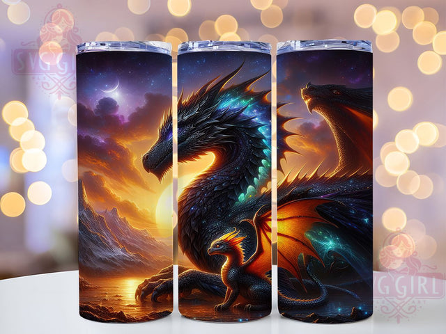 Dragon Mother Son Mythical Fantasy Gift Tumbler, 20oz Dragon Wrap, Sublimation Dragon Art, Fantasy Tumbler Design, Mythical Family Tumbler, Dragon Lover Gift, Digital Tumbler PNG Sublimation SvggirlplusArt 