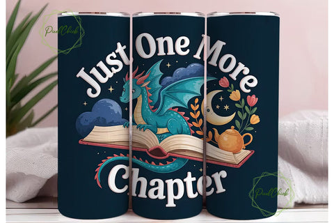 Dragon Reader 20oz Tumbler Design Sublimation PixelChick 