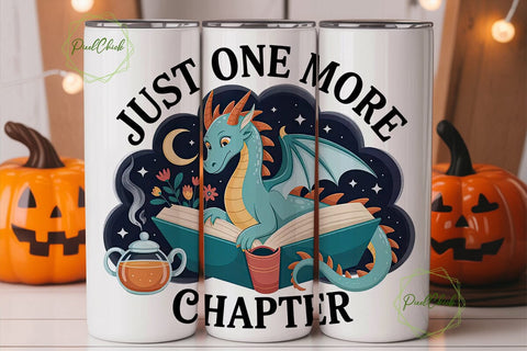 Dragon Reader 20oz Tumbler Design Sublimation PixelChick 