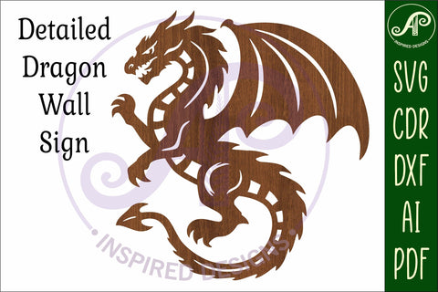 Dragon wall art sign, SVG file. vector file design 1 SVG APInspireddesigns 