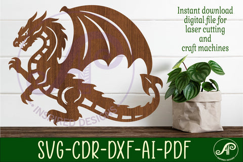 Dragon wall art sign, SVG file. vector file design 2 SVG APInspireddesigns 