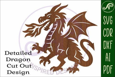 Dragon wall art sign, SVG file. vector file design 3 SVG APInspireddesigns 