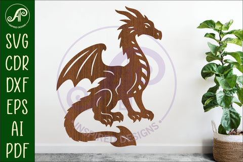 Dragon wall art sign, SVG file. vector file design 4 SVG APInspireddesigns 