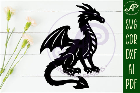 Dragon wall art sign, SVG file. vector file design 4 SVG APInspireddesigns 