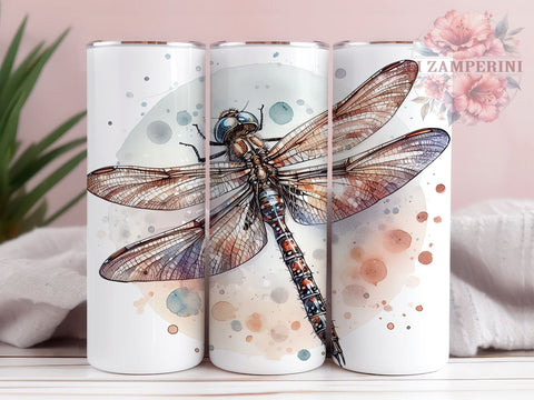 Dragonflies 20oz Tumbler Wrap PNG, Dragonfly Tumbler PNG Sublimation Design, Straight & Tapered Tumbler Wrap, Instant Digital Download Sublimation Li Zamperini 