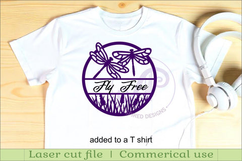 Dragonflies and flowers name wall art sign, SVG personalized SVG APInspireddesigns 