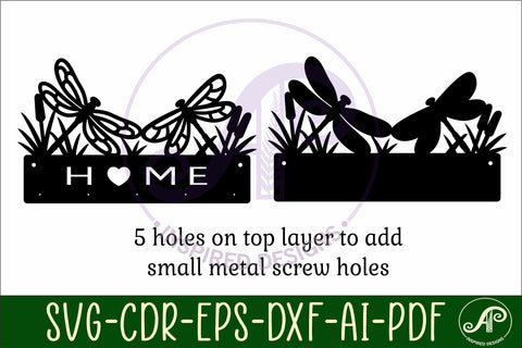 Dragonflies Key holder designs for wood and metal SVG APInspireddesigns 