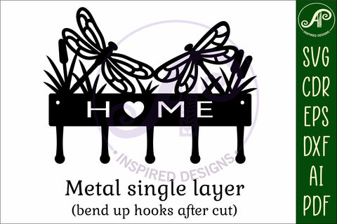 Dragonflies Key holder designs for wood and metal SVG APInspireddesigns 