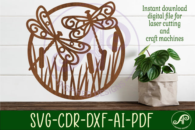 Dragonflies wall art sign, SVG file. vector file SVG APInspireddesigns 