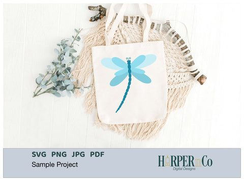 Dragonfly 1 SVG PNG Cut EPS File SVG HarperNCo 