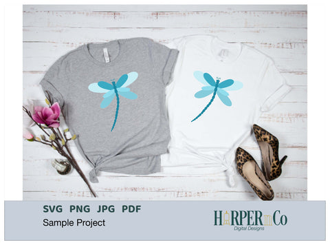 Dragonfly 2 SVG PNG Cut EPS File SVG HarperNCo 