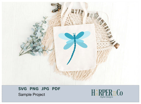 Dragonfly 2 SVG PNG Cut EPS File SVG HarperNCo 