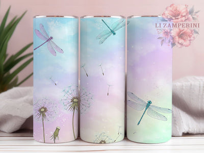 Dragonfly 20oz Nature Theme 20oz Tumbler Wrap, Dragonfly Cup Design, Sublimation Tumbler PNG, Insect Tumbler Wrap, Nature Theme Tumbler, Dragonfly Art Print Sublimation Li Zamperini 