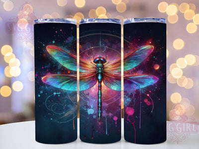 Dragonfly Alcohol Ink 20oz Tumbler Wrap Sublimation Design, Straight Tapered Tumbler Wrap, Dragonfly Tumbler Png, Instant Digital Download Sublimation SvggirlplusArt 