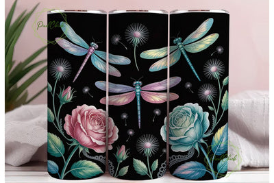 Dragonfly Dream 20oz Tumbler Wrap Sublimation PixelChick 