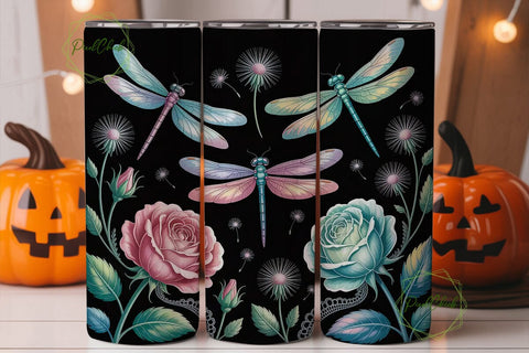 Dragonfly Dream 20oz Tumbler Wrap Sublimation PixelChick 