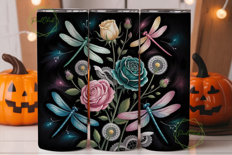 Dragonfly Dream 20oz Tumbler Wrap Sublimation PixelChick 
