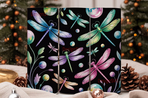 Dragonfly Dreams 20oz Tumbler Wrap Sublimation DesignSVG 