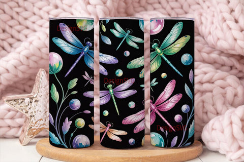 Dragonfly Dreams 20oz Tumbler Wrap Sublimation DesignSVG 