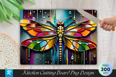 Dragonfly Glass Wall Art Background Cutting Board Sublimation Regulrcrative 